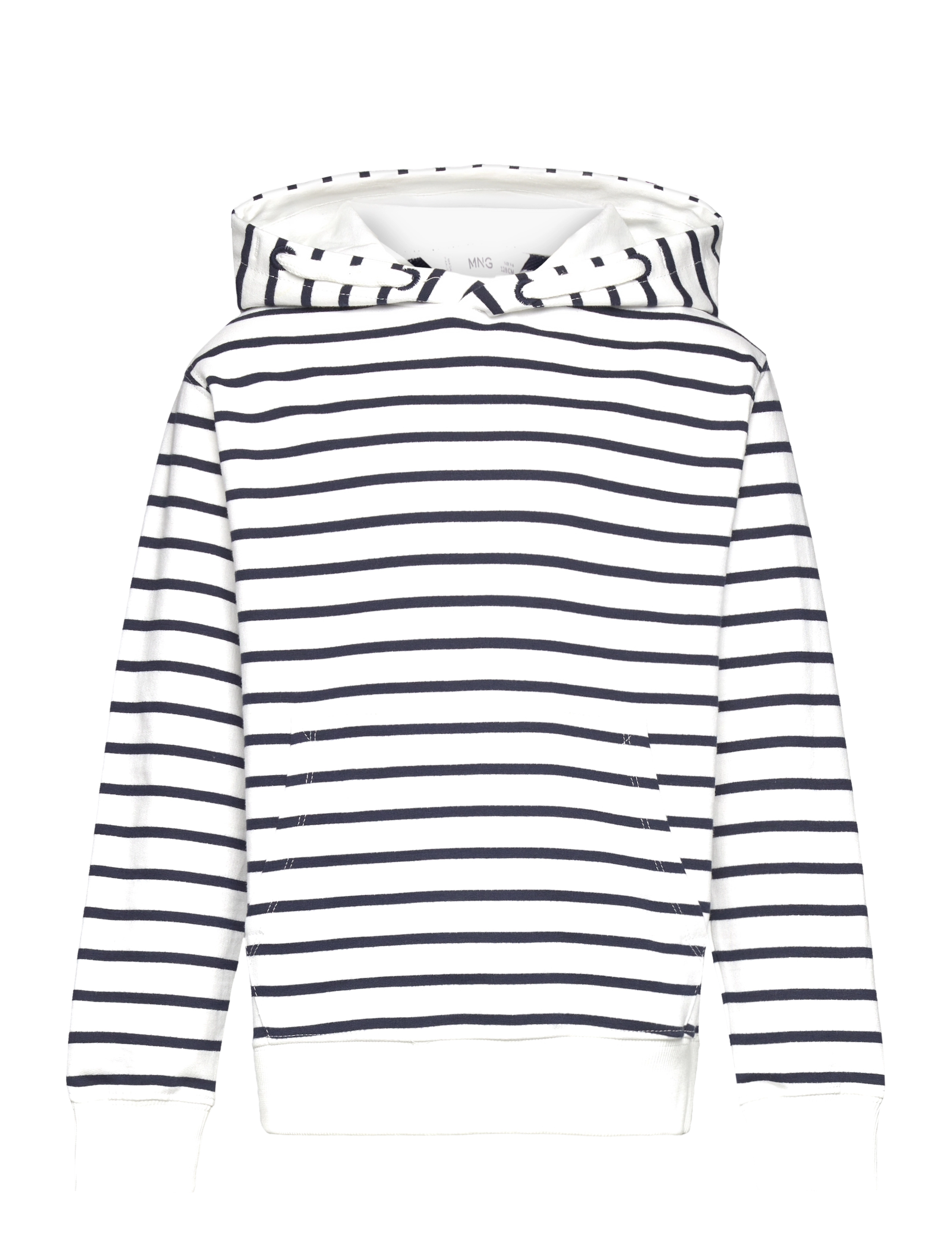 Striped hooded sweatshirt - NATURAL