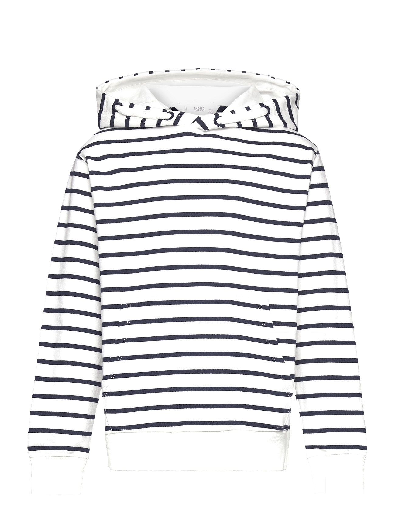 Striped hooded sweatshirt - NATURAL