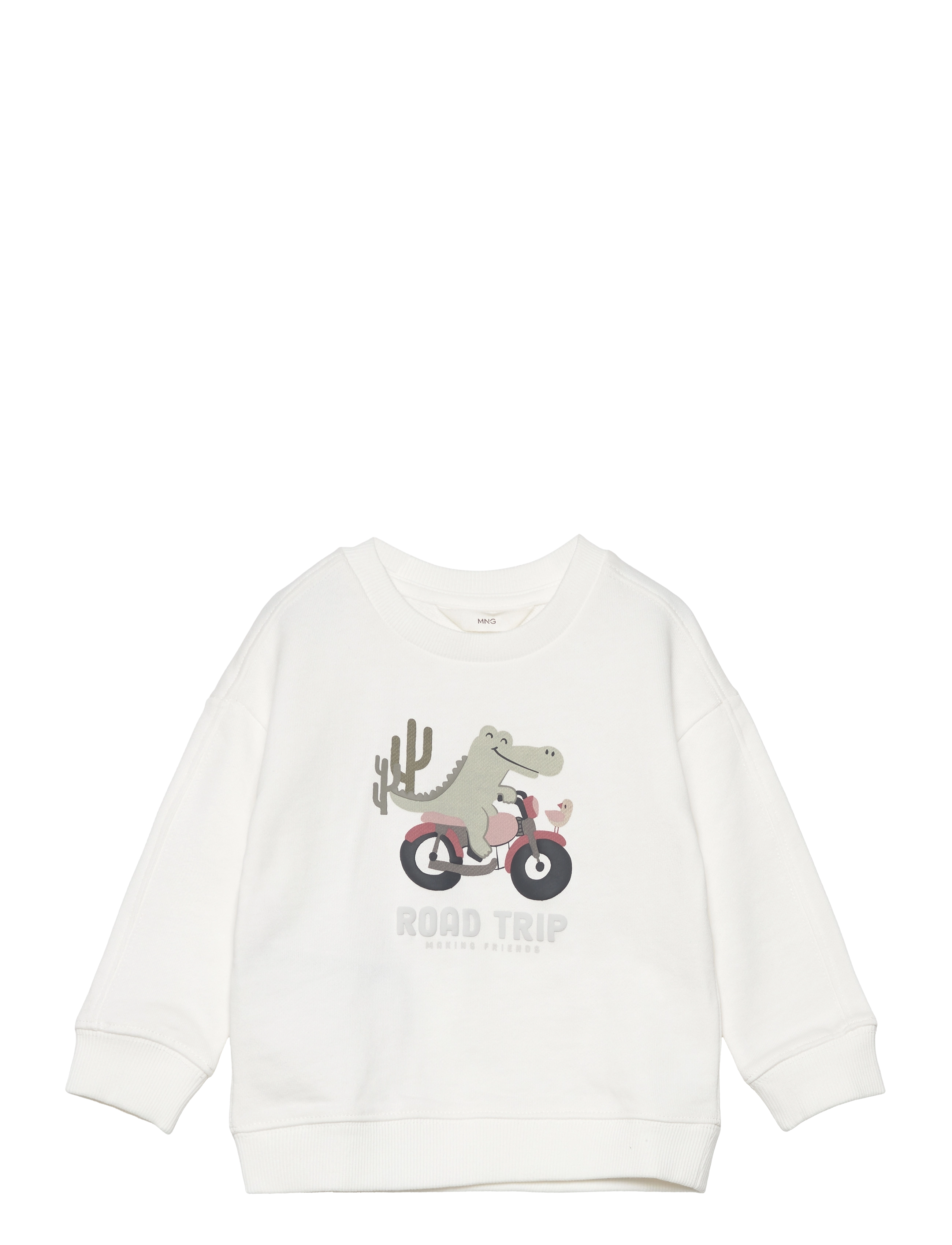 Printed cotton sweatshirt - NATURAL