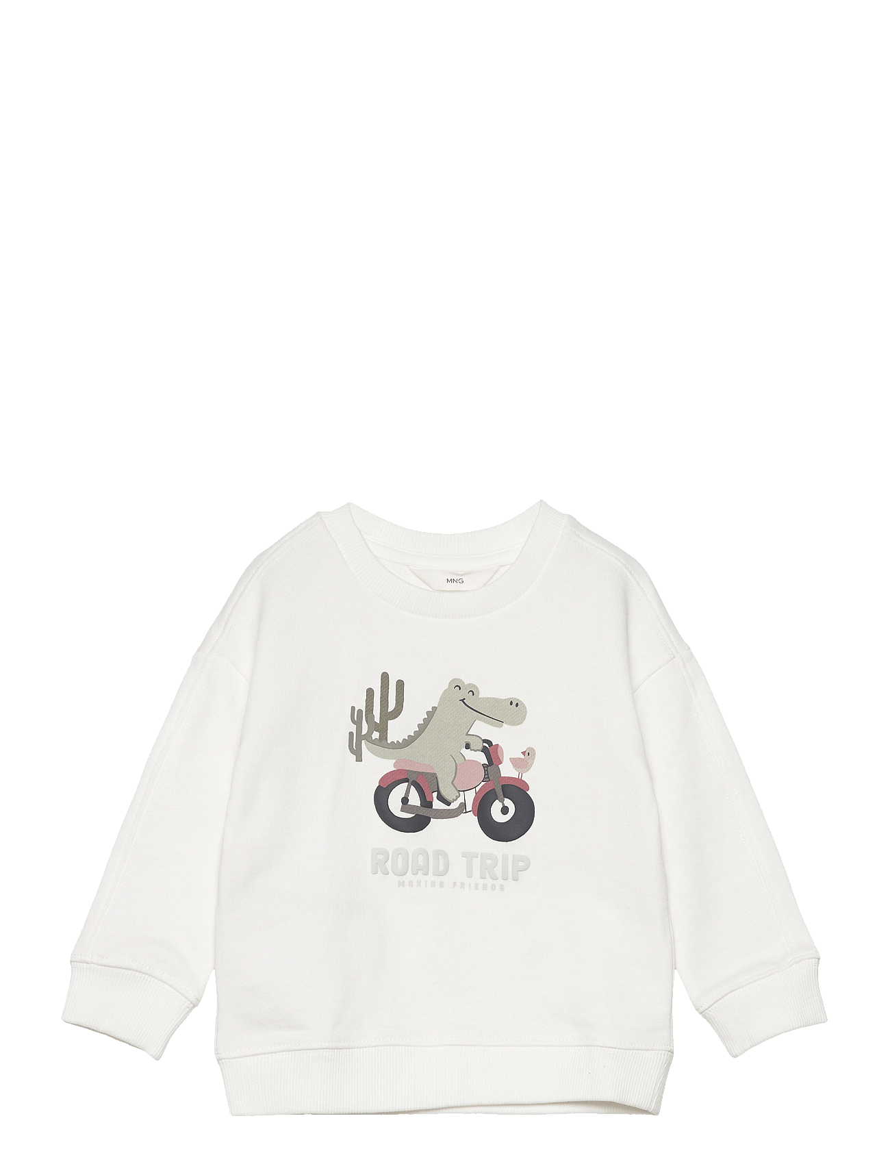 Printed cotton sweatshirt - NATURAL