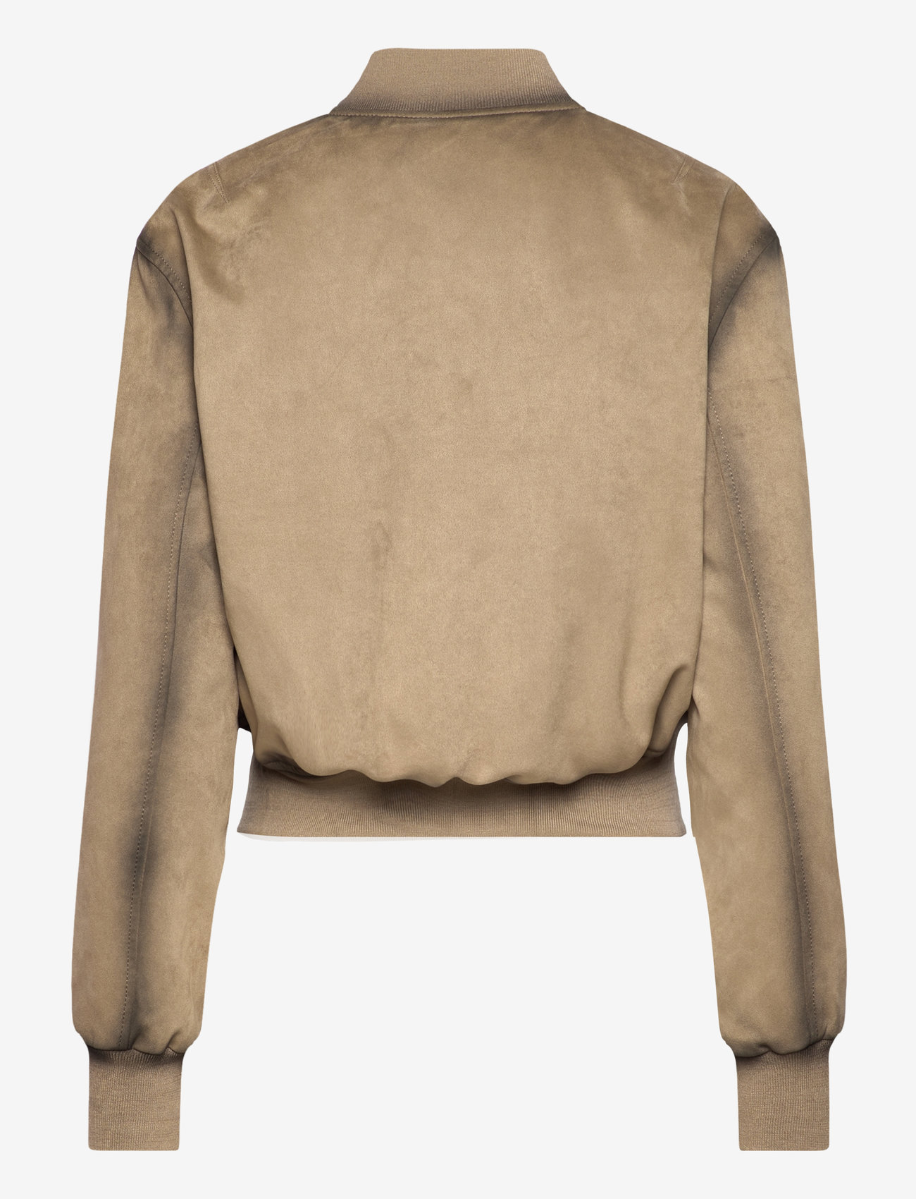 Mango - Worn leather-effect bomber jacket - vårjackor - lt pastel grey - 1