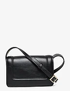 Crossbody bag with flap - BLACK