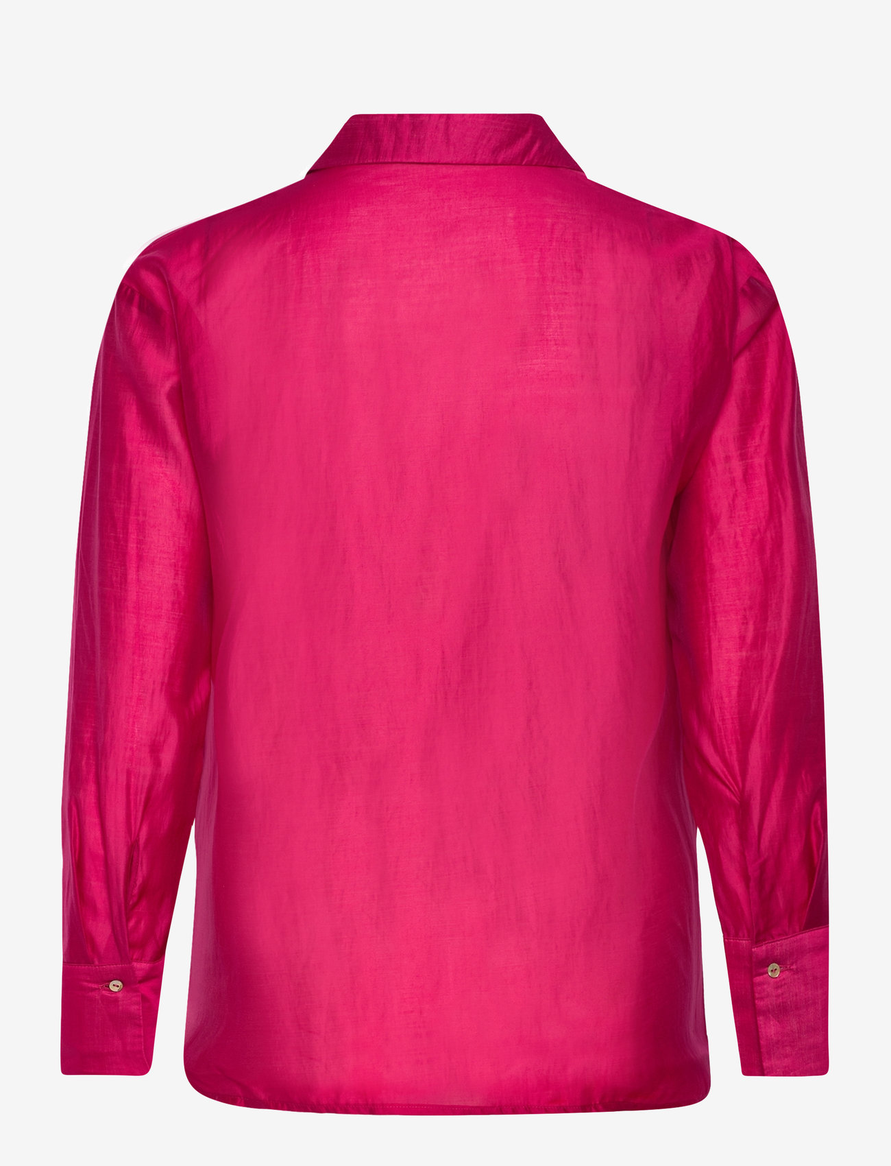 Mango - Concealed button shirt - långärmade skjortor - medium red - 2