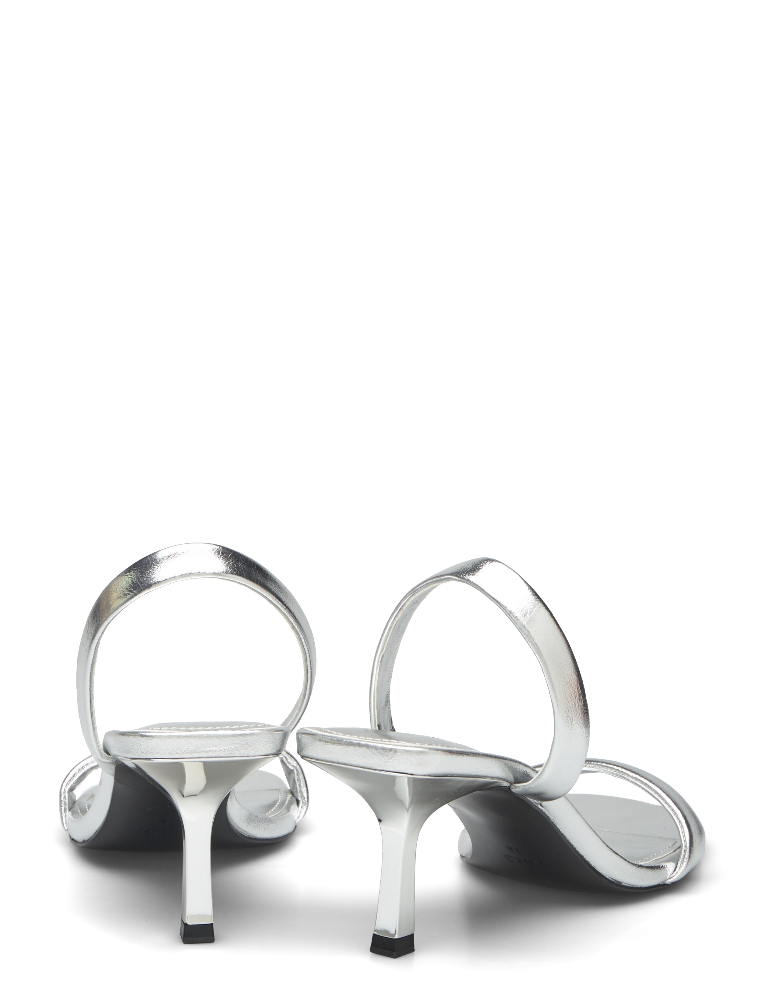 Mango - Heel non-structured sandals - silver - 4