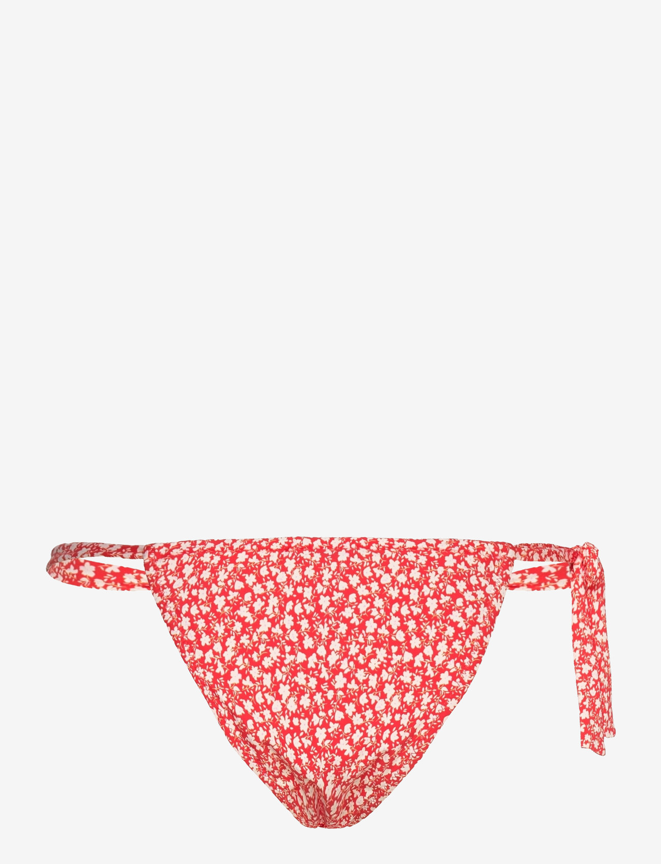 Mango - Classic floral bikini bottoms - side tie bikinier - red - 2