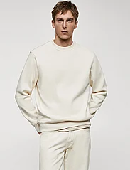 Mango - Lightweight cotton sweatshirt - laveste priser - light beige - 2