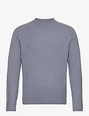 Mango - Knitted sweater with ribbed details - rund hals - lt-pastel blue - 0