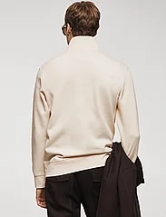Mango - Cotton sweatshirt with zip neck - laveste priser - light beige - 3