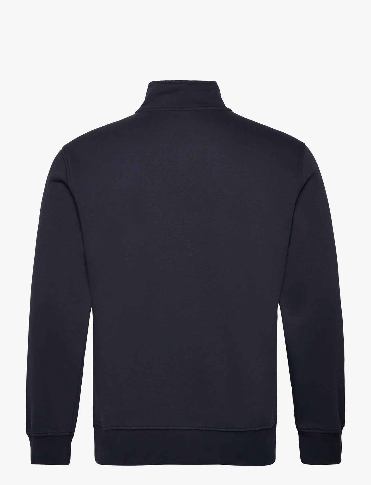 Mango - Cotton sweatshirt with zip neck - sweatshirts - navy - 1
