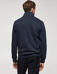 Mango - Cotton sweatshirt with zip neck - sweatshirts - navy - 2