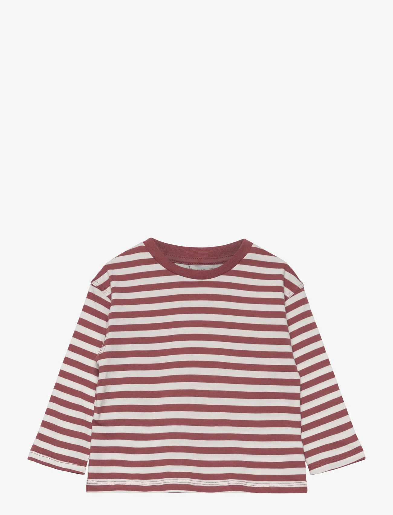 Mango - Striped long sleeves t-shirt - pitkähihaiset t-paidat - dark red - 0