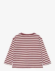 Mango - Striped long sleeves t-shirt - långärmade t-shirts - dark red - 1