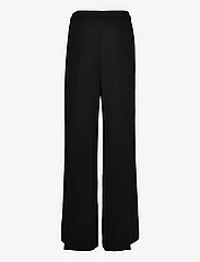 Mango - Wideleg trousers with belt - leveälahkeiset housut - black - 1