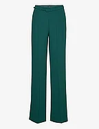 Wideleg trousers with belt - DARK GREEN