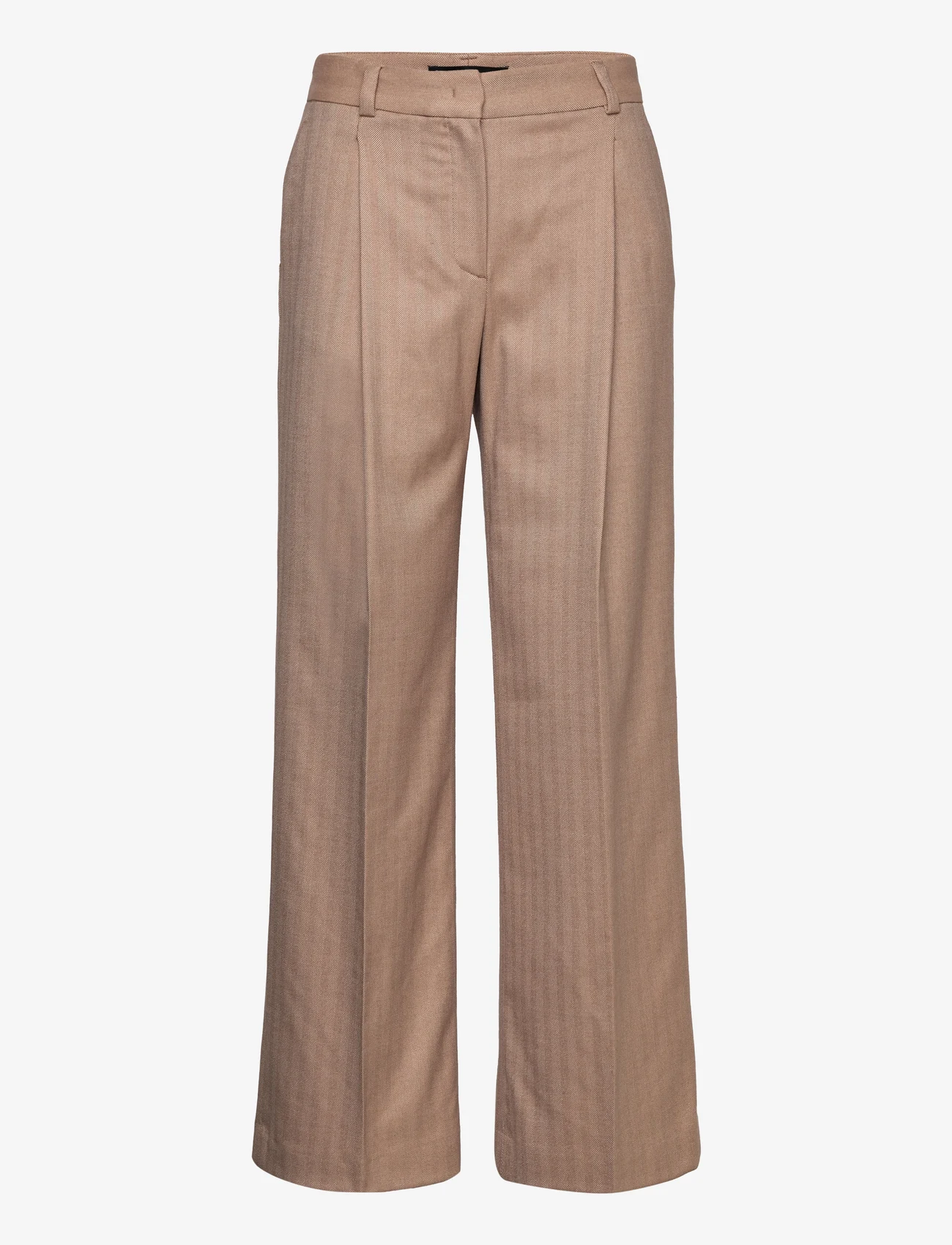 Mango - Chalk-stripe trousers - habitbukser - light beige - 0