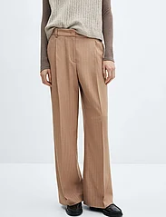 Mango - Chalk-stripe trousers - puvunhousut - light beige - 2