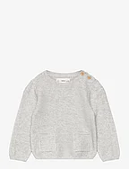 Knit pockets sweater - LT PASTEL GREY