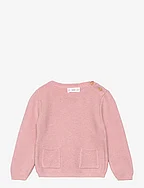 Knit pockets sweater - LT-PASTEL PINK