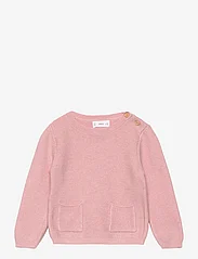 Mango - Knit pockets sweater - neulepuserot - lt-pastel pink - 0