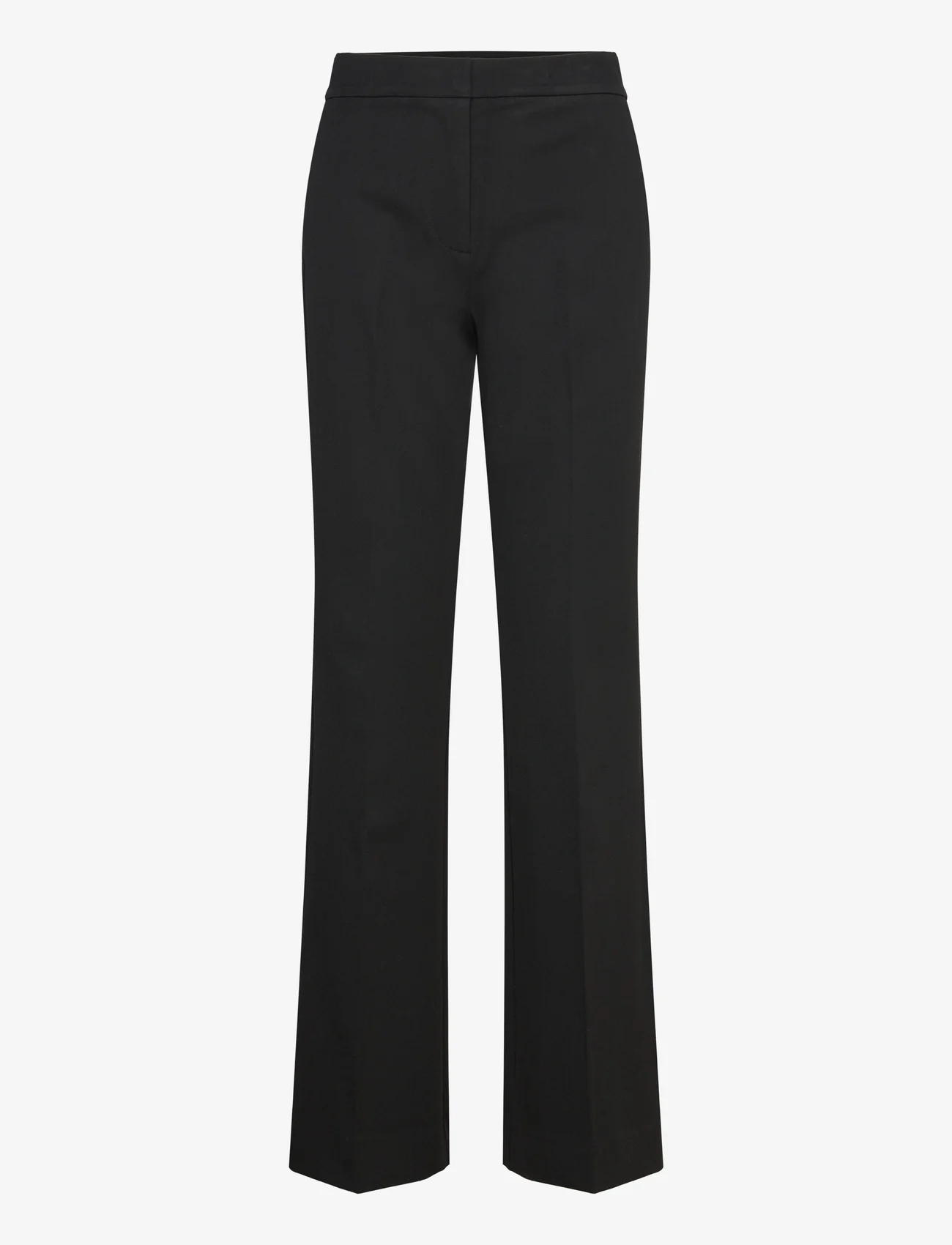 Mango - Mid-rise wideleg trousers - dressbukser - black - 0