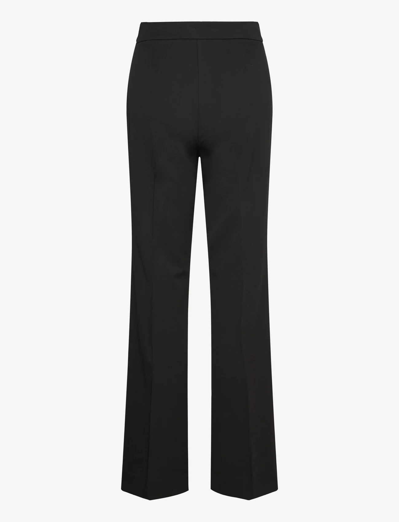 Mango - Mid-rise wideleg trousers - dressbukser - black - 1