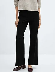 Mango - Mid-rise wideleg trousers - dressbukser - black - 2