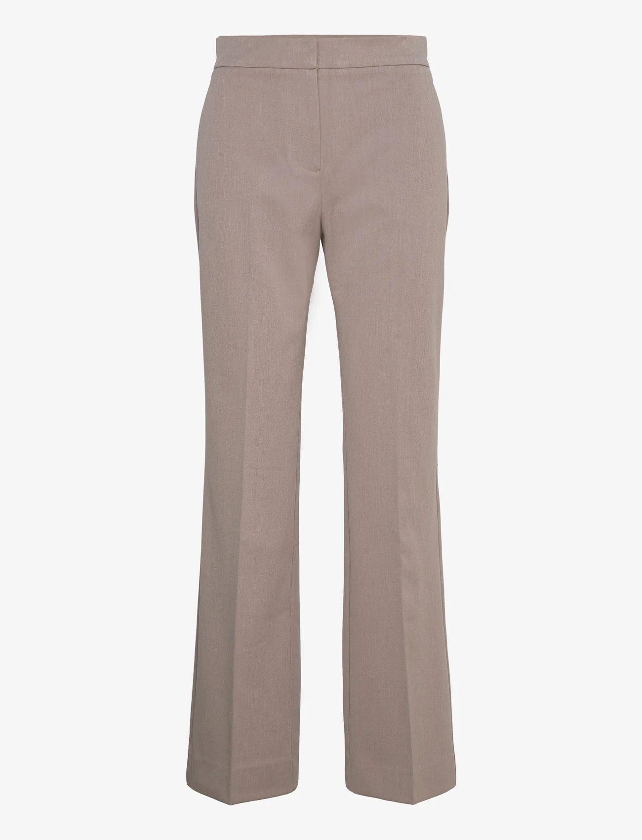 Mango - Mid-rise wideleg trousers - dressbukser - medium brown - 0