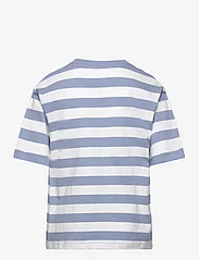 Mango - Striped cotton T-shirt - lyhythihaiset t-paidat - lt-pastel blue - 1