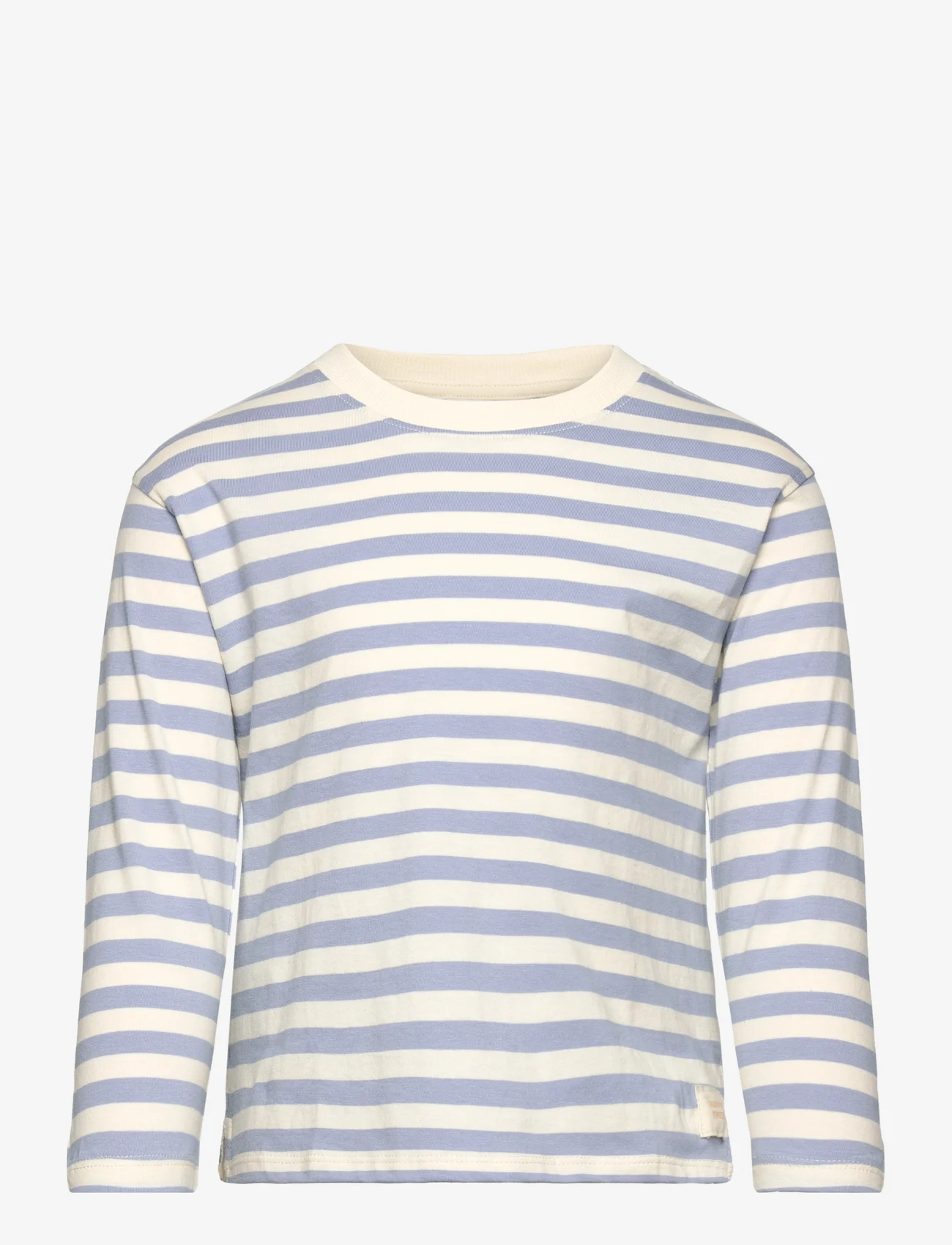 Mango - Striped long sleeves t-shirt - långärmade t-shirts - lt-pastel blue - 0