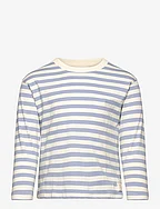 Striped long sleeves t-shirt - LT-PASTEL BLUE