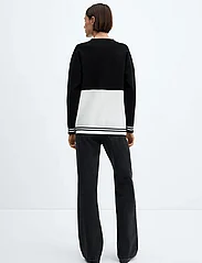 Mango - Bicolour knit sweater - sweatshirts - black - 3