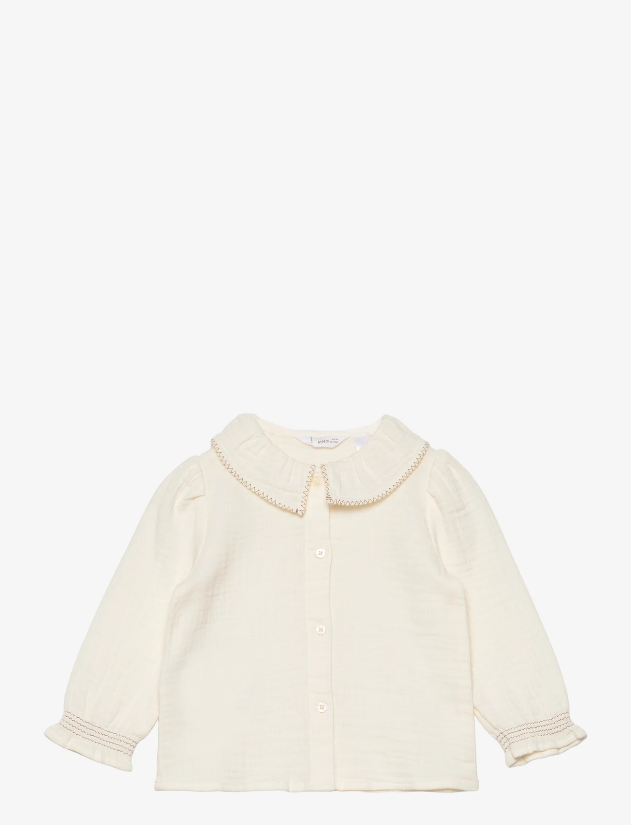 Mango - Cheesecloth cotton blouse - kesälöytöjä - natural white - 0