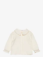 Cheesecloth cotton blouse - NATURAL WHITE