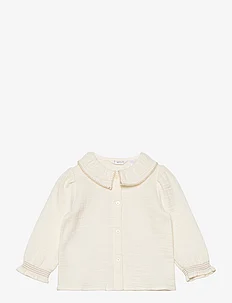 Cheesecloth cotton blouse, Mango