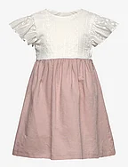 Bow embroidered dress - PINK
