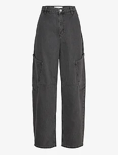 Mid-rise slouchy cargo jeans, Mango