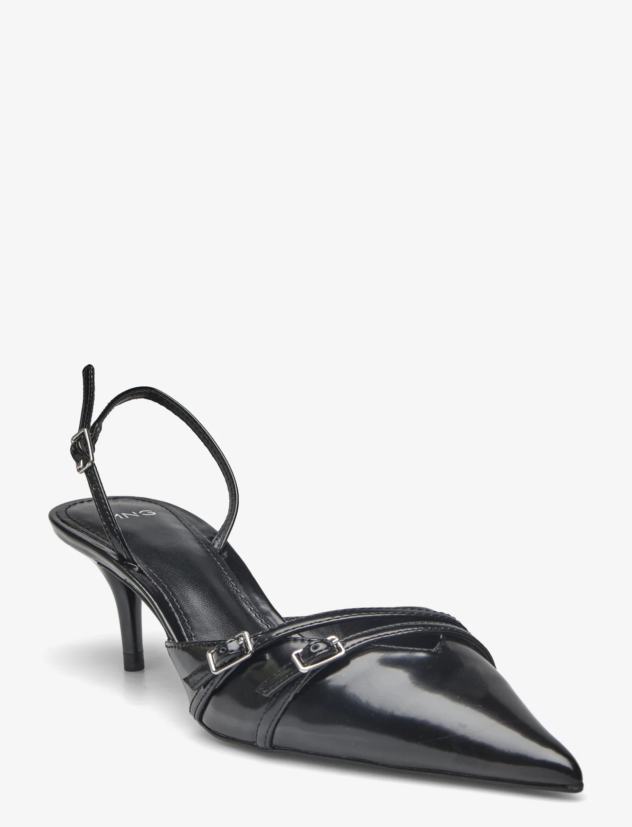 Mango - Slingback heeled shoes with buckle - slingbacks med hæle - black - 0