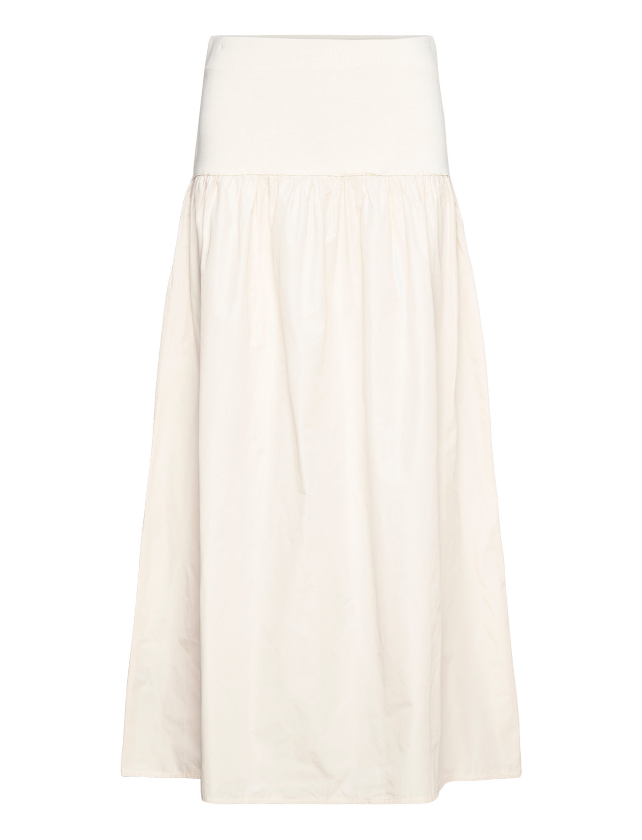 Mango - Elastic panel flared skirt - maxi skirts - light beige - 0