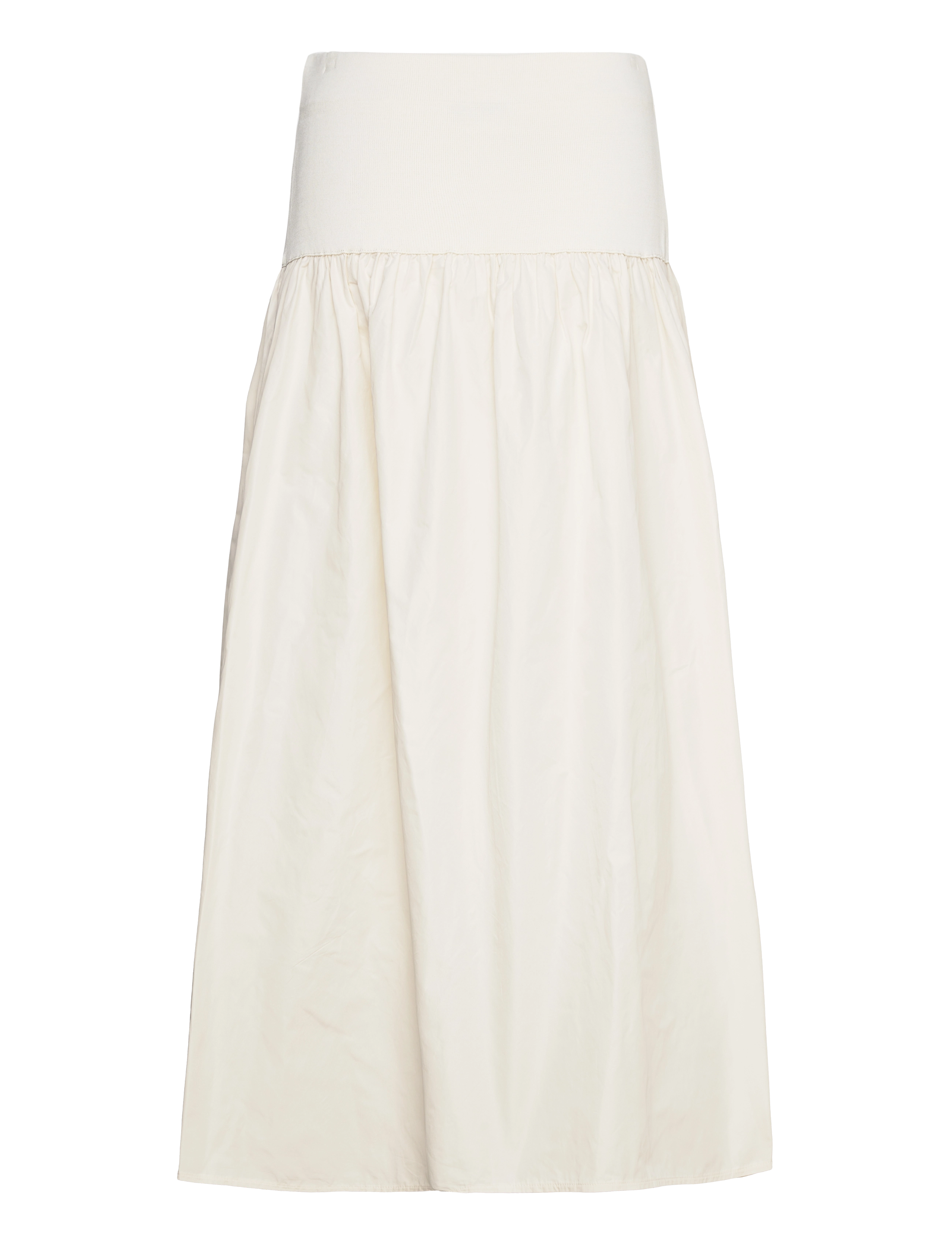 Mango - Elastic panel flared skirt - maxi röcke - light beige - 2