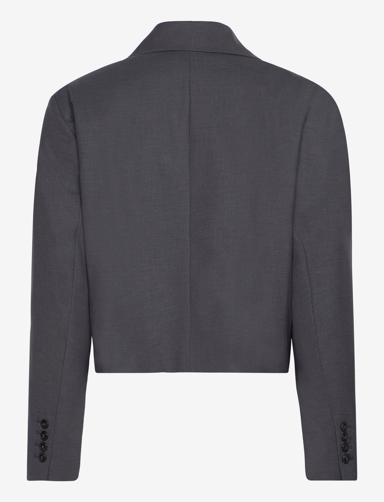 Mango - Cropped wool jacket - korte blazere - grey - 1