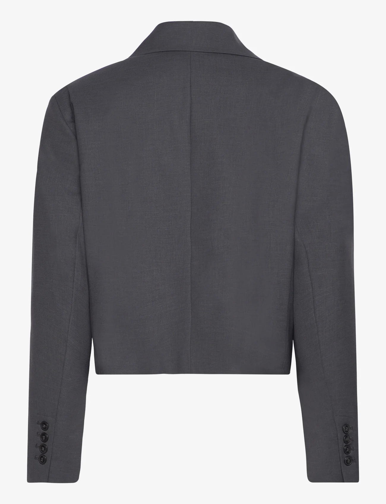 Mango - Cropped wool jacket - festkläder till outletpriser - grey - 1