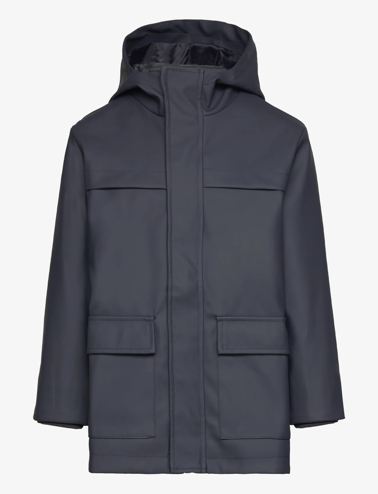 Mango - Hooded parka with pocket - parkas - medium blue - 0