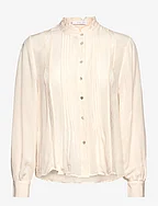 Lace trim shirt - NATURAL WHITE