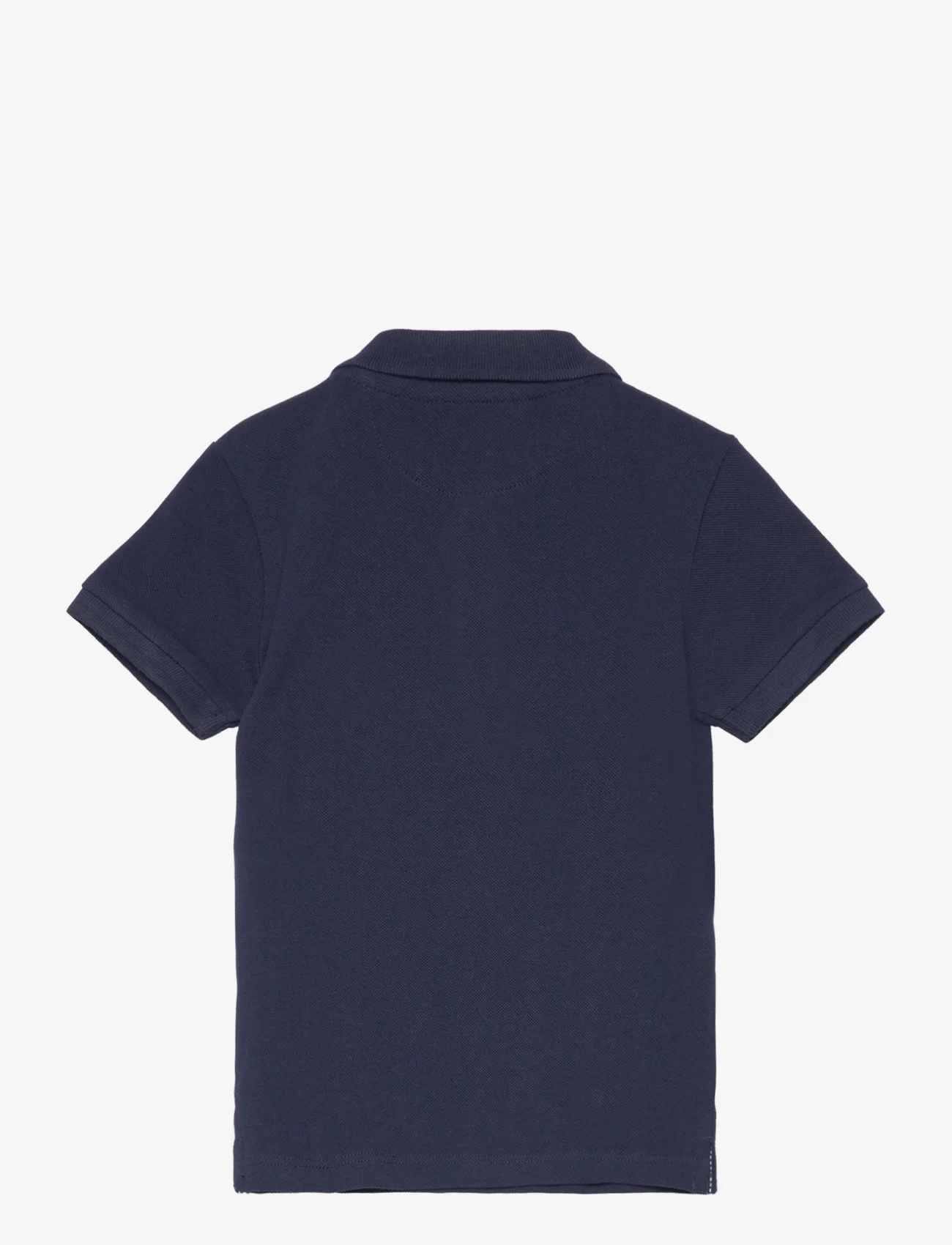 Mango - Textured cotton polo shirt - pikéer - navy - 1