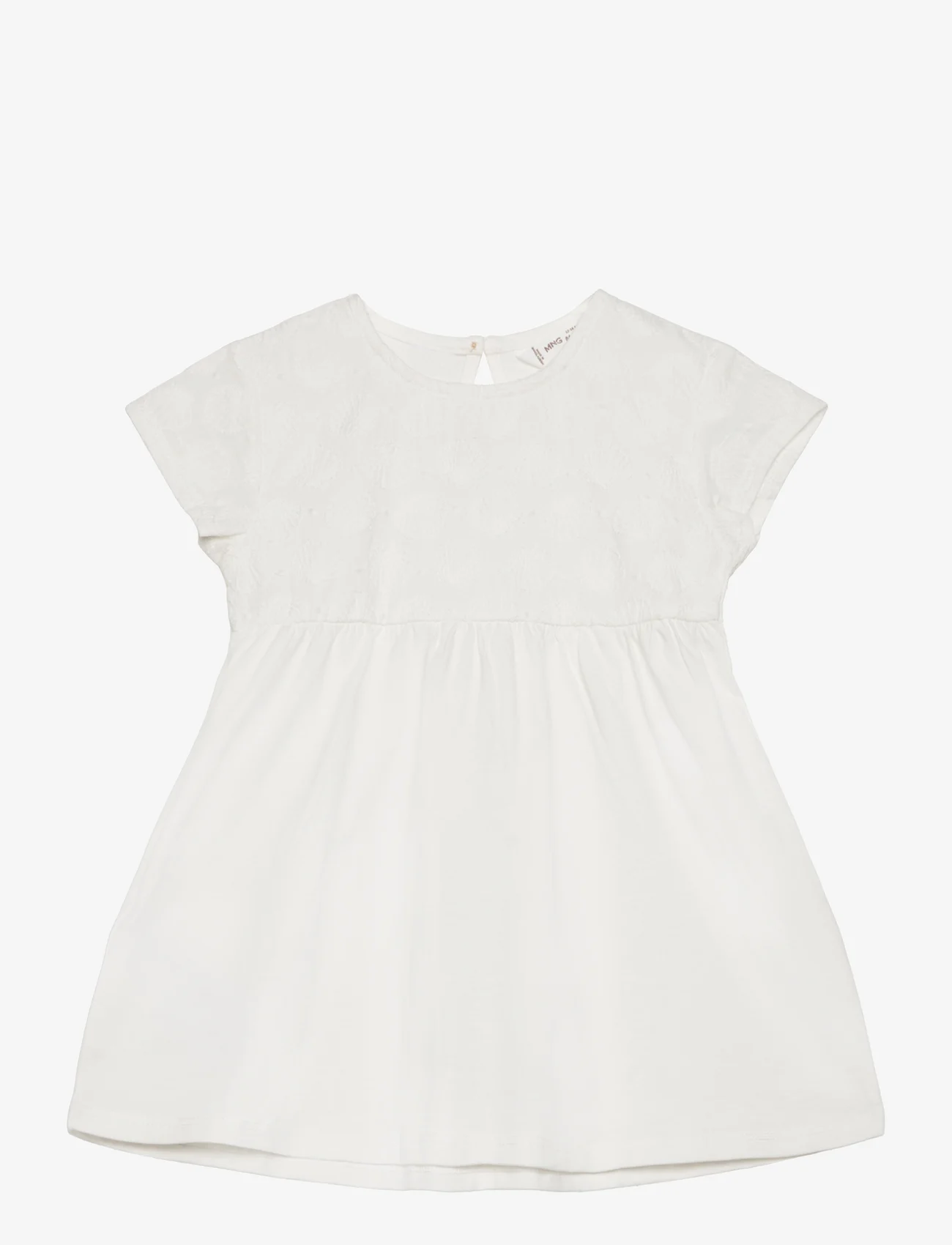 Mango - Embroidered printed dress - kurzärmelige babykleider - natural white - 0