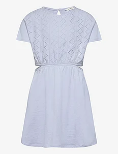 Embroidered dress with side slits, Mango