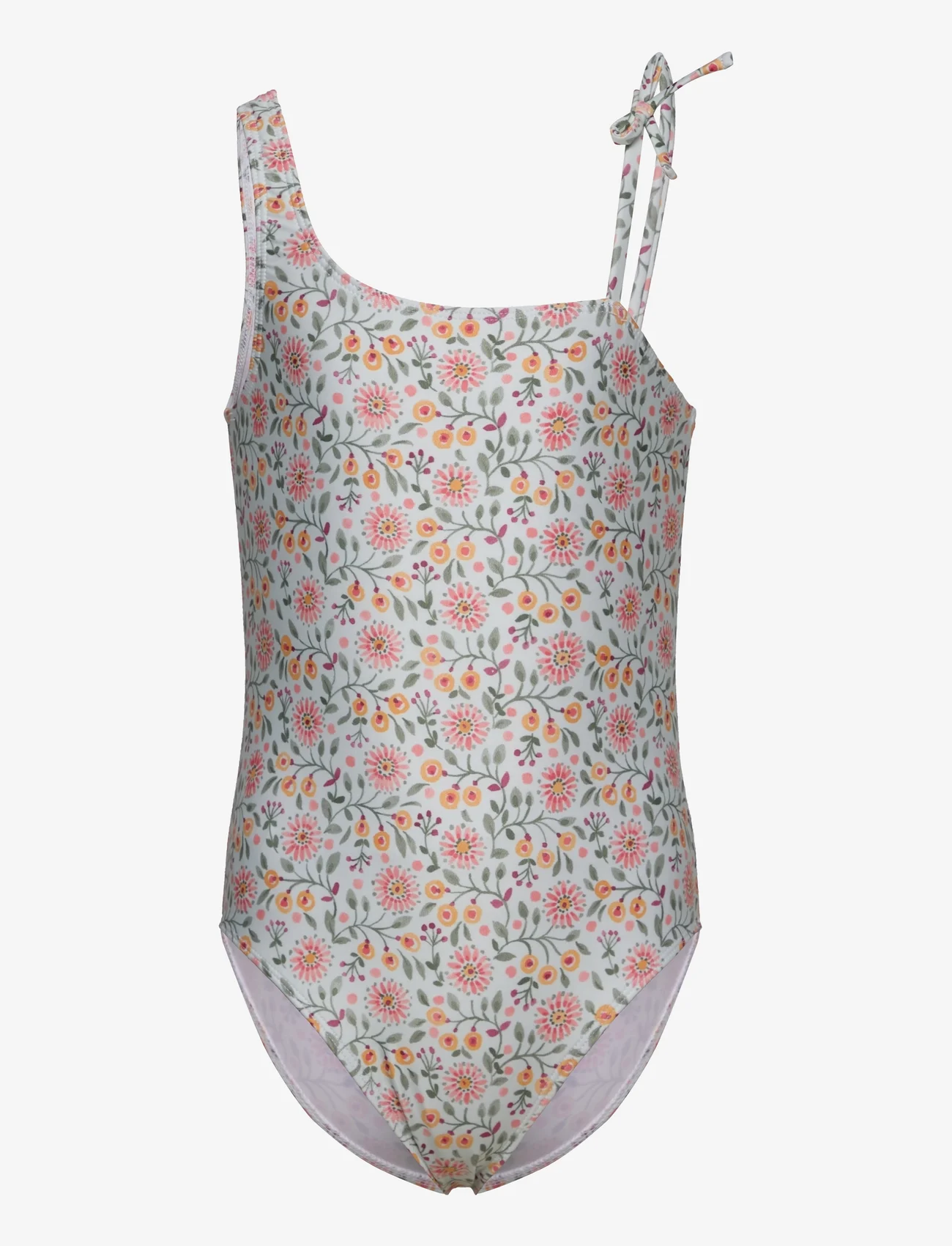 Mango - Floral print swimsuit - badeanzüge - green - 0