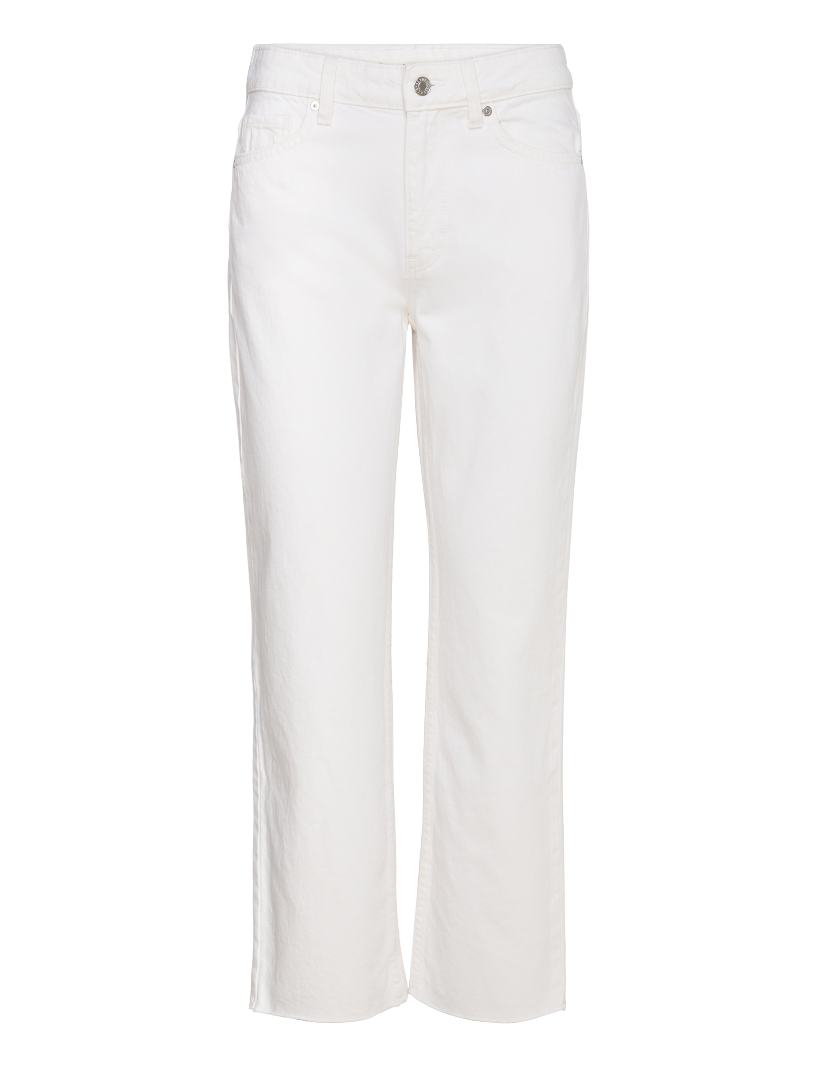 Mango Straight-fit cropped jeans - Jeans - WHITE / white