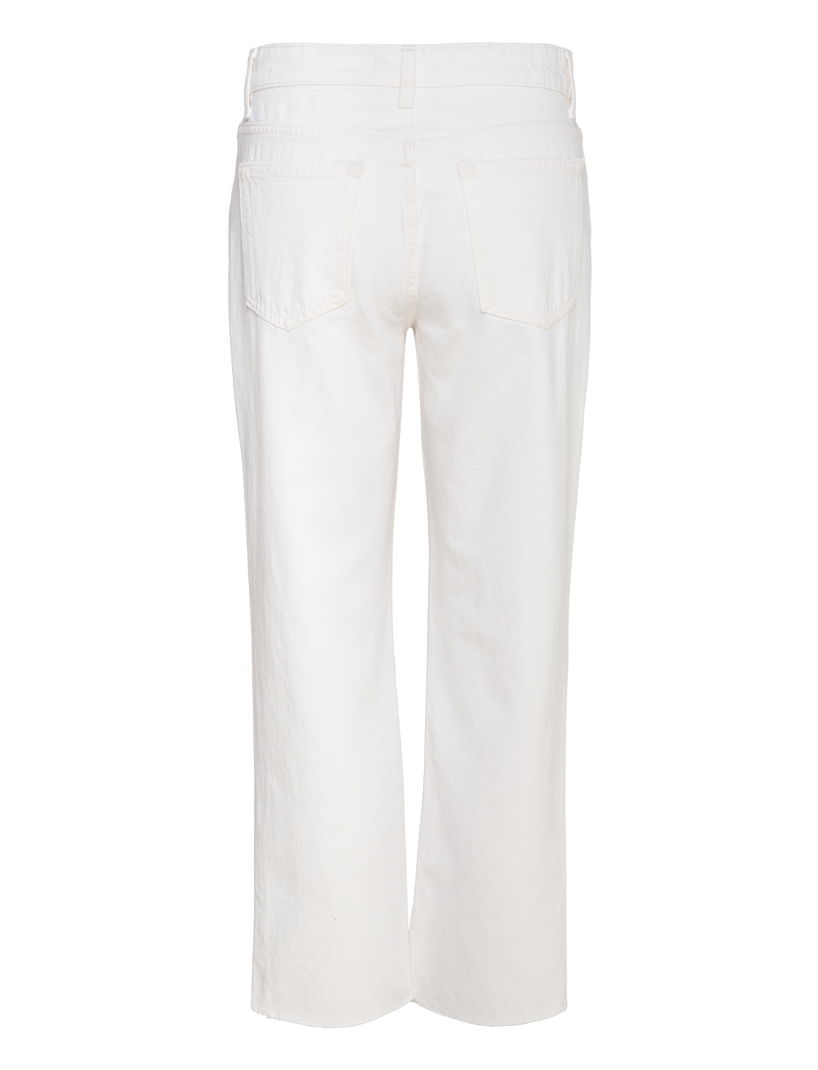 Mango - Straight-fit cropped jeans - white - 2