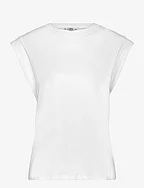 Rounded neck cotton t-shirt - WHITE